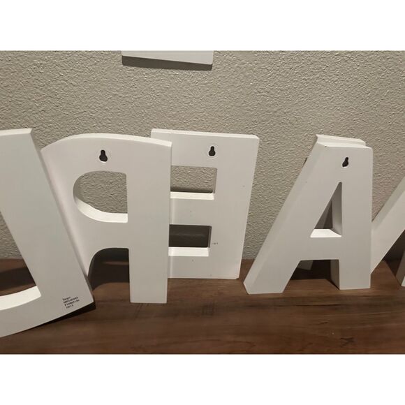 DREAM Wood Pink/White Hanging or Shelf Lettering Decor - Picture 9 of 11